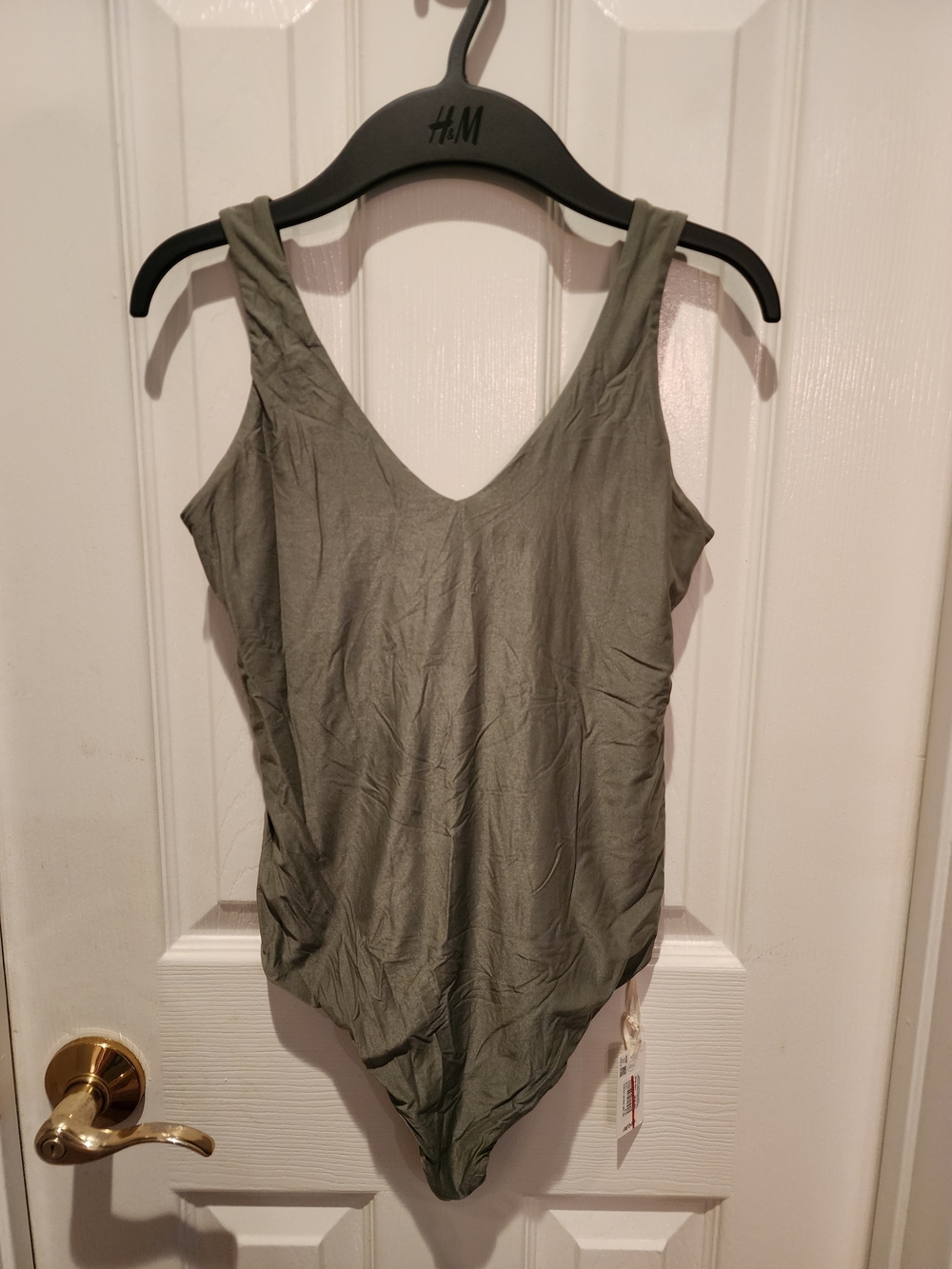 aerie Olive Green V-Neck Bodysuit